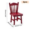PH PandaHall 2pcs Dollhouse Chairs 1/12 Scale Miniature Furniture Chairs Tiny Furniture Model Chair for Christmas Dollhouse Accessories Home Decor Photography Props,1.5x1.5x3inch