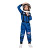 Spooktacular Creations Astronaut Costume with Helmet, Space Suit for Kids and Toddler with Movable Visor Helmet, Kids Astronaut Costume for Halloween Costumes Party Favor Supplies Blue L