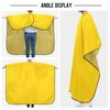 WELLDAY Hair Cutting Cape for Men, Plain Yellow Solid Color Barber Cape Adjustable Neck Size Professional Salon Cape