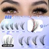 Fluffy Lash Clusters with Bottom Lashes Wispy Cluster Eyelash Extensions 294pcs Individual Lashes with Lower Eyelash Clusters 10-25mm 80D Clusters Lashes DIY Curly Lash Extension at Home