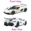 Therina Toy Cars Model Koenigsegg Jesko 1/24 White Alloy Collectibles Die-cast Vehicles with Sound and Light