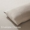 HYPREST 100% French Linen Body Pillow Cover, 20x54 Body Pillow Cover Cooling, Super Soft Breathable Moisture-Absorbing Stone Washed Flax Linen Pillowcase for Body Pillow, Envelope Design