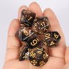 CiaraQ DND Polyhedral Dice Set for Dungeons and Dragons RPG MTG Role Playing Table Games-with 1 Dice Pouch (Transparent + Black Cloud)