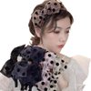 Ewanda store 5 Pcs Polka Dot Hairband for Women, Cotton Yarn Headbands with Bows, Hair Accessories for Various Occasions