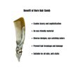 Natural Buffalo Horn Comb - Anti-Static Fine Tooth Comb for Hair, Beard, and Gift for Men and Women (Style B)