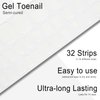 Wekcekcek Semi Cured Gel Toenail Strips, 32 Snow White Toenail Stickers Pedicure Strips Salon Quality Nail Wraps with Nail File & Wood Stick(UV/LED Lamp Required)