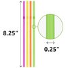DecorRack 600 Neon Flexible Plastic Straws, BPA-Free Disposable Colorful Drinking Straws