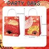MMBDAMAI 12 Pcs Folding Fans Portable Party Bags Japanese Party Decorations Folding Fans Candy Bags Chocolate Bag Goodie Bags Treat Bags for Chinese Party Decorations Birthday Party Supplies