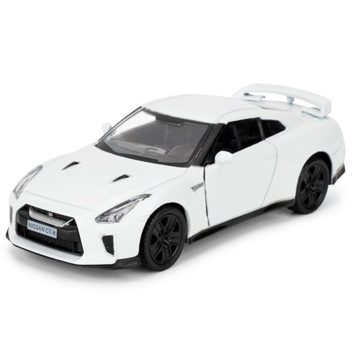 LOVEPOSELY 1/36 Scale Nissan GTR R35 Diecast Supercar Car Models Toy, Zinc Alloy Pull Back Vehicles Nissan GTR Toy Cars for Boys Girls Gift (White