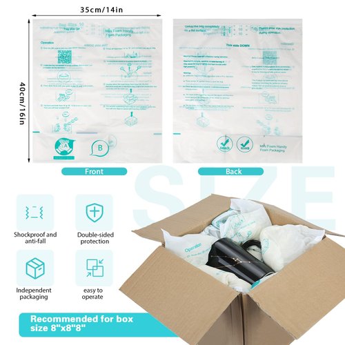 6 PCS Expanding Foam, 16”x 14” Packing Foam Instant Pack Packing Material Expandable Foam for shipping