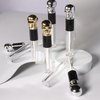 COSIDEA 8pcs Empty Round 5ml 0.17oz Silver skull lip gloss tubes with wand fancy Lipgloss tube containers for lip oil packing