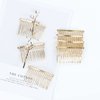 Lawie 30 Pack Bulk 15 Teeth Silver Gold Black Metal Side Hair Combs Wire Twist Slide Hair Clips Wedding Bridal Veil Combs Decorative Headpiece French Twist Updo Bun Holder Accessories for Women (Gold)