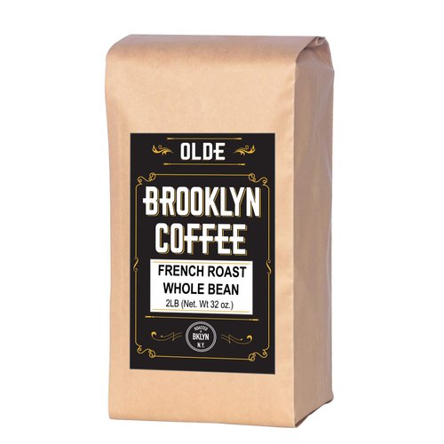 FRENCH ROAST Whole Bean Coffee - DARK ROAST - For A Classic Black Coffee, Breakfast, House Gourmet, Dark Espresso - Roasted in New York - 2 Pound (2 lb) Bag
