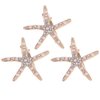 canjoyn 3 Pcs Baroque Fancy Gold Tone Alligator Hair Clips Dragonfly Starfish Hair Clips Bridal Pearl Prom Hair Pins Wedding Hair Barrette Accessories Jewel Hair Pin for Women Girls (Star)