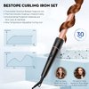 Long Barrel Curling Iron Wand Set, BESTOPE PRO 6 in 1 Curling Wand Set with Ceramic Barrel for Long/Medium Hair, 0.35"-1.25" Interchangeable Hair Wand Curler, Dual Voltage, Include Glove & Clips