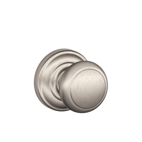 Schlage F10 AND 619 ADD Andover Door Knob with Addison Trim, Hall & Closet Passage Lock, Satin Nickel