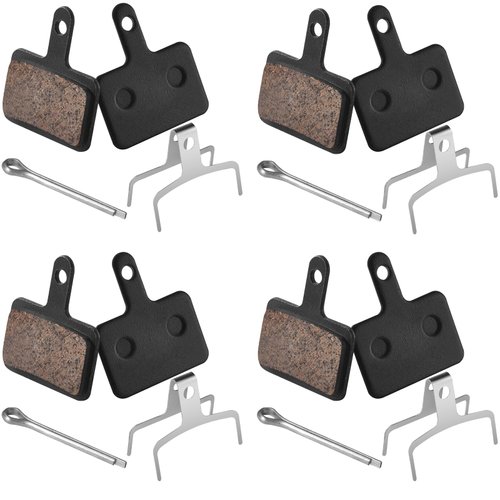 Zacro 4 Pairs Bike Brake Pads, Ceramic Bicycle Disc Brake Pads Fit for Tektro Shimano TRP Deore Br-M575 B01s Mt200 M525 M515 T615 T675 M505 M495 M486 M485, Mountain MTB Ebike Brake Pads Replacement