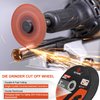 SI FANG 25Pcs 3 inch Cut Off Wheels with 1/4 in Mounting Mandrel Kit for Die Grinder, 3/8" Arbor Cutting Wheel with Pouch for Metal & Stainless Steel Rotary Tool Drill Attachment Cutter Discs
