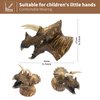 Yolococa Dinosaur Hand Puppets Realistic Latex Soft Animal Head Toys Set, Hand Puppet Toys Gift for Kids, Party Show Imaginative Play (Tyrannosaurus & Triceratops & Dilophosaurus)