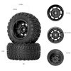 RC Station 12mm Hex RC Wheels and Tires Small 1/10 Scale Off-Road RC Tires Wheels for Traxxas Arrma Redcat HBX Holyton 9205e Deerc 200e 9206e Tires Wheels for RC Short Course Truck Tires PreGlued 4PCS