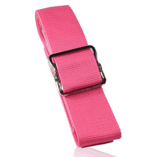 EMI 60" Polyester Gait Transfer Belt Pink - Select Buckle Type (Pink Metal Buckle)