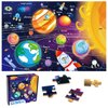 SYNARRY 100 Piece Puzzles for Kids, Space Puzzle for Kids Ages 4-8 Solar System Puzzle for Kids 3-5, 100 Pieces Puzzles for 3 4 5 6 7 8 Year Olds Boys Girls Childrens, Fun Planet Puzzle with Names