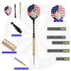 UZOPI 15 Packs Steel Tip Darts 18 Grams with Dart Sharpener and 3 Extra Flights, Aluminum Shafts & Brass Barrels, Levels in Every Rec Room, Man Cave, Bar and Game Room