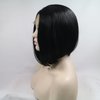 xiweiya Natural Black Wig Short Bob Hair Synthetic 13 * 3 Lace Front Wigs Heat Resistant Fiber Hair Glueless Soft Lace Replacement Wig Gifts for women 14 inch