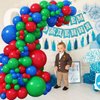 Red Blue Green Balloon Arch Garland Kit, 110 Pcs Green Red and Royal Blue PJ-Ma sks Latex Balloons Kit for Super Spider Hero Party Kids Birthday Baby Shower Graduation Boys Masks Party Decorations