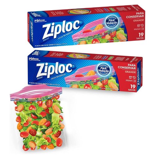 Ziploc Plastic Food Storage Bags Gallon, 19 Count, 2-pack (38 Total)