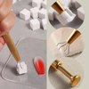 150pcs Nail Sponges for Ombre Mini Sponges for Nail Art with Grabbing Pen, Ombre Nail Brush Aura Nails Sponge for Manicure Tools Supplies Accessories-Gold