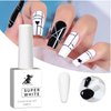 The Nails Bae Super White Gel Polish, French Manicure, Nail Art, Nail Design, White French, White Gel Polish, White Gel Nails Art, White Color Gel Polish Soak Off LED/UV Long Wear DIY(White)
