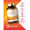 Carlyle Vitamin C with Rose HIPS 500mg | 200 Caplets | High Potency Formula | Vegetarian, Non-GMO and Gluten Free Supplement