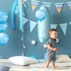 36 Pieces Blue Cloud Latex Balloons Mid Blue with Clouds Matte Balloons 12 Inches Cloud Print Light Blue Balloons for Baby Shower Boys Girls Birthday Party Supplies