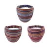 Andy's Orchids 3Pcs Wide Head Wrap, Boho Headband, Turban Hair Scarf, Elastic Hair Bands, Striped Fabric Cotton Hairbands
