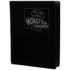 Monster 4 Pocket Trading Card Binder - Matte Black Album, Anti-Theft & Anti-Drop TCG Protection w Side Loading Padded Pockets, Double Sided, Holds 160 Cards, For Sports, Gaming, Kpop, Christmas Gift