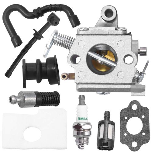 Anxingo MS170 Carburetor For Stihl 017 018 MS180 MS170C MS180C Chainsaw C1Q-S57A 1130-120-0603 with Air Filter Tune Up Kit