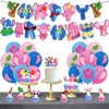 Stitch Party Decorations, Stitch Birthday Supplies including Stitch Birthday banners, balloons, Cake Toppers for Stitch Birthday Party Decorations