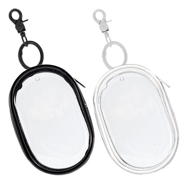 Gadpiparty 2pcs Clear Figure Display Bag with Keychain, Portable Figures Storage Bag Doll Display Case Small Hanging Blind Boxes Zipper Closure Collectibles Organizer