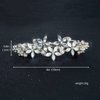 Goledwedy Hair Clips (2PCS) - Silver Rhinestone Flower Bridal Hair Clips, Fancy Hair Accessories for Women, Rhinestone Hair Barrettes for Women, Ideal for Wedding, Party, Evening, and Other Occasions