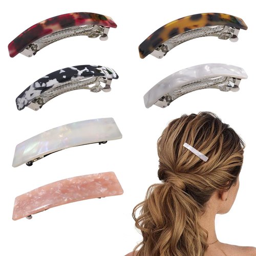 6PCS Hair Barrettes for Women Tortoise Shell Hair Clip Hair Accessories for Women Barrettes for T...