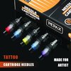 Tattoo Cartridge Needles - 20Pcs Disposable Tattoo Needles Cartridge Finger Ledge Integration Tattoo Cartridge Needles Standard 7RL Needles for Cartridge Tattoo Pen Machine(1007RL)