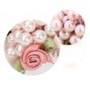 3PCS Fashion Imitation Pearl Elastic Hair Ties Beaded Flower Pearl Hair Band Women Satin Ribbon Ponytail Hair Accessories