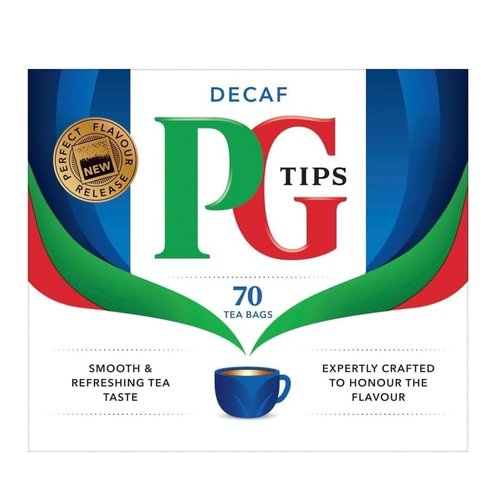 PG Tips Pyramid Tea Bags Decaf 70-Count Tea Bags Pack of 3