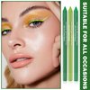 ZHISHUDL 3PCS Green Eyeliner Pencil Set Colorful Eyeliner Metallic Glitter Eyeliner Pen,Shimmer Eye Shadow Pencil Professional Eye Liner Makeup Kit - Set B