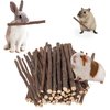 Petawi 600g Apple Sticks Molar Treats, Rabbit Toys Bunny Toys Chinchilla Toys Wood Chews for Teeth Rabbit Food Guinea Pig Hamster Gerbil Toy Sticks Pet Snacks(150 Pcs)