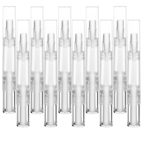UPZIGS 10 ps 5ml Empty Cuticle Oil Pen, Nail Oil Twist Pen with Brush, Eyelash Growth Liquid Tube, Cosmetic Lip Gloss Container
