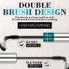 2 Pack Lash Cosmetics Mascara 5x Longer Lash Mascara, 2 in 1 Black Mascara Waterproof Mascara Volume and Length Eye Cosmetics Long-Lasting Natural Liquid Eyelash Mascara Black Makeup