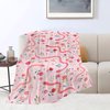 Cute Snake Reptile Blanket Ultra Soft Cozy Pink Flower Snake Throw Blanket Fleece Fuzzy Plush Bedding Blanket Real Snake Lovers Gifts for Women Girls Kids Adults Couch Sofa 50"x40"