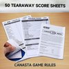 GSE Games & Sports Expert Canasta Cards Game Set, Includes 2 Decks Canasta Playing Cards with Point Values, a Revolving Card Tray, and 50 Canasta Score Sheets (Blue)